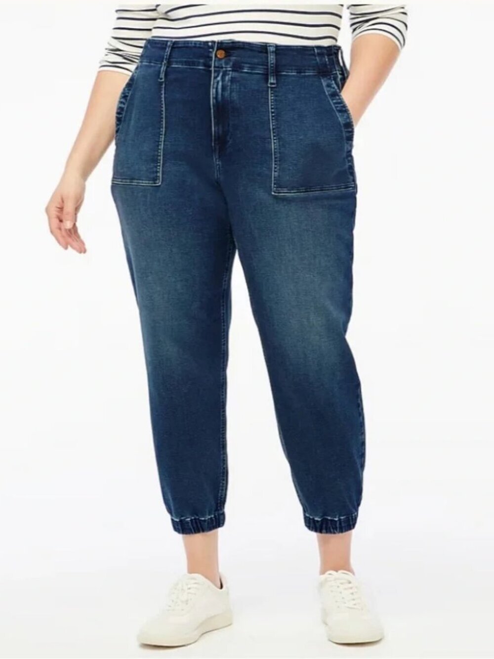 J. Crew Factory Denim Utility Jogger SweatPant Jeans in Signature Stretch 34 Pet